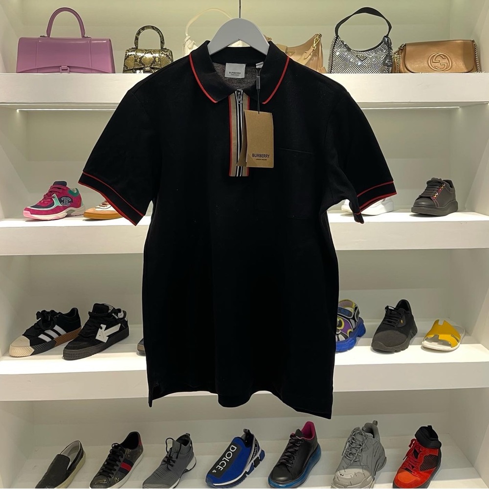 Brand New Burberry Quarter Zip T Shirt